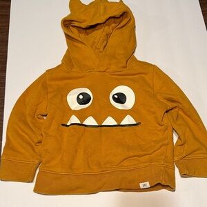 GAP Kids Monster Hoodie - Mustard Yellow